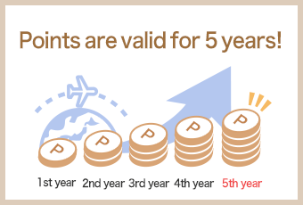 Points are valid for 5 years!
